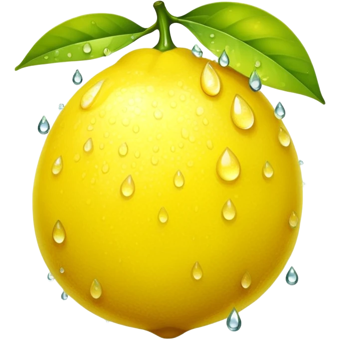 lemon with dewdrops emoji