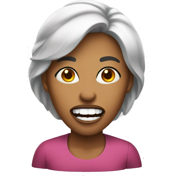 woman with big mouth
 emoji