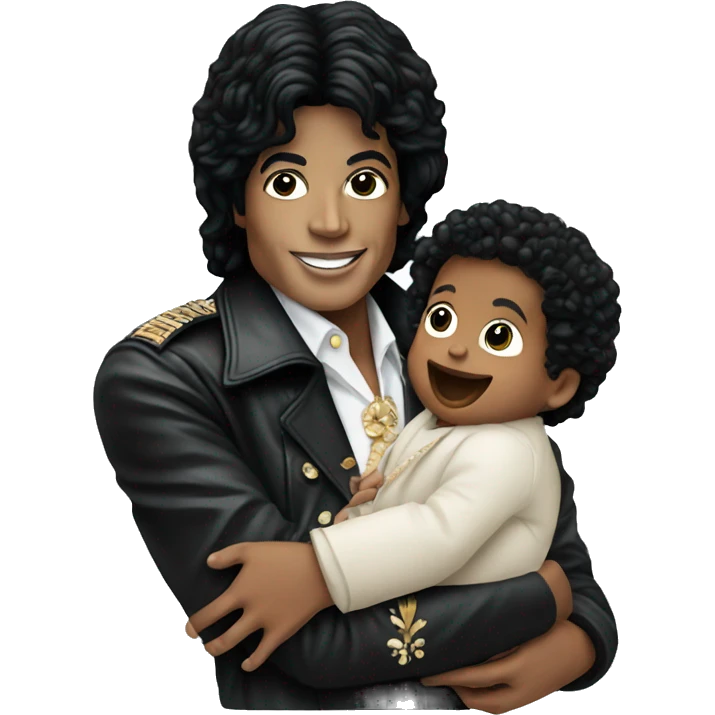 Michael Jackson holding a baby emoji