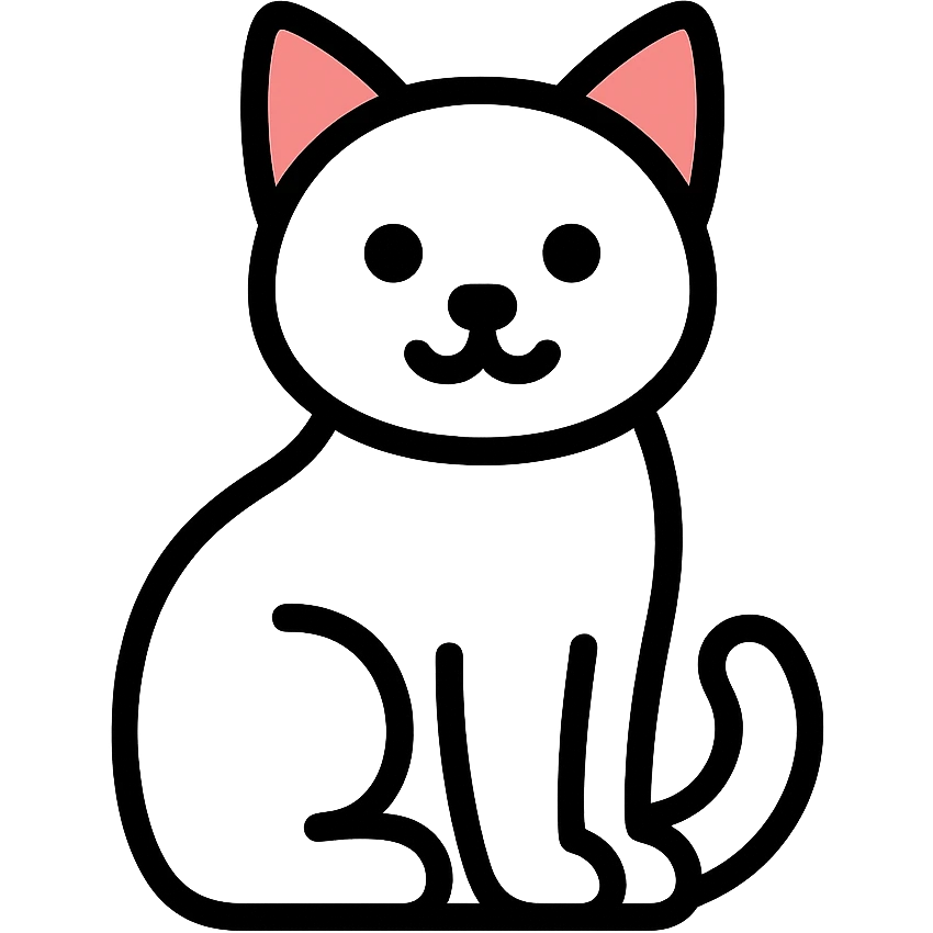 white cat icon emoji