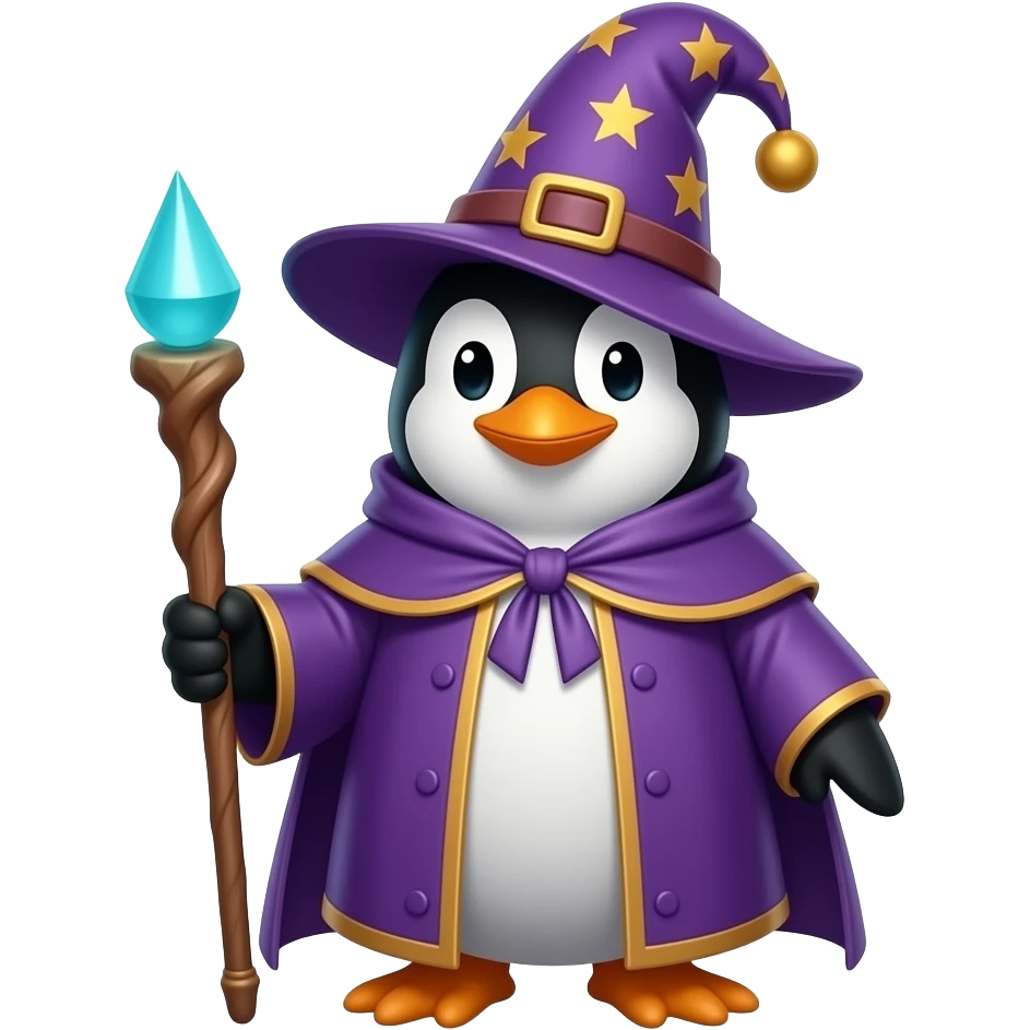 Penguin Wizard emoji