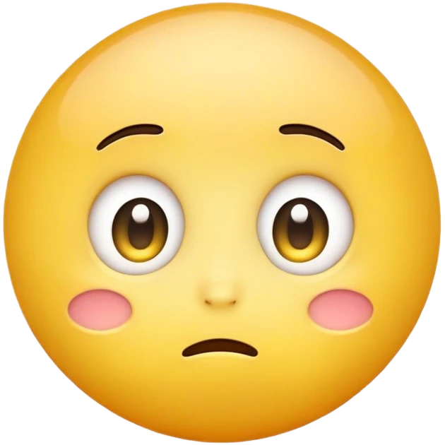 Pleading cute yellow round emoji emoji
