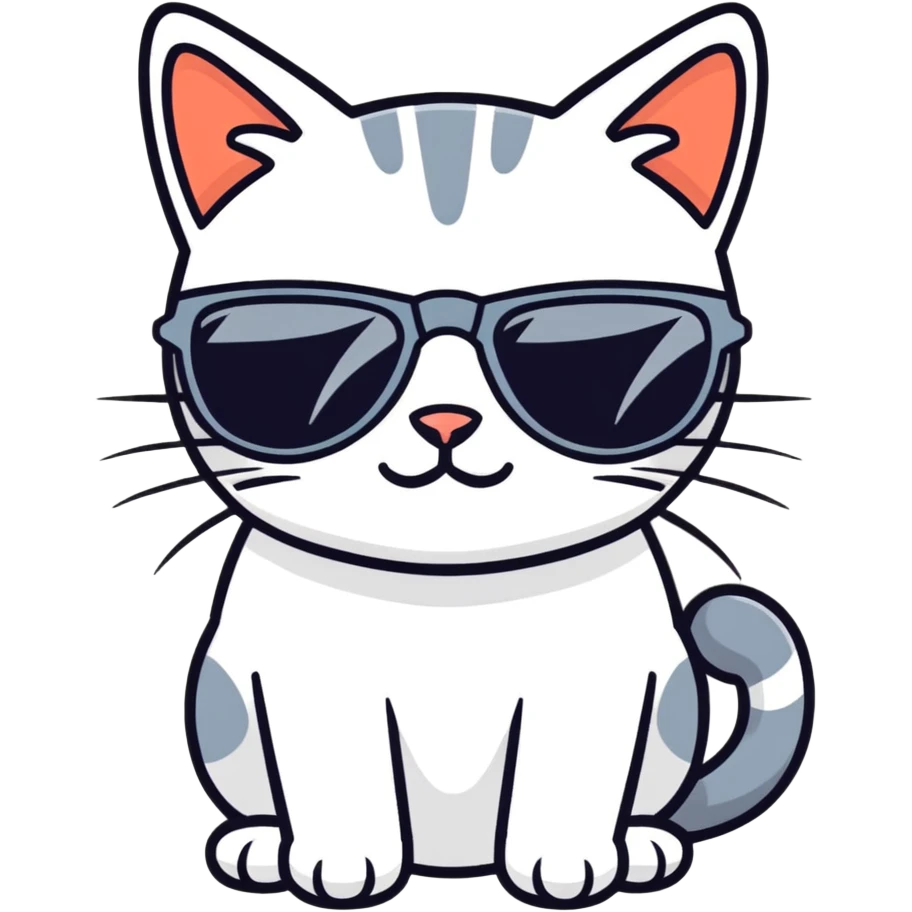 Cat with sunglasses emoji