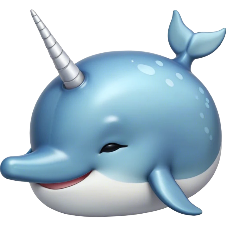 Meme-Worthy cute Sleeping Narwhal Portrait Emoji, Head resting peacefully with a contented smile, showcasing a luxuriously smooth form with a gentle tusk accent, eyes closed in a serene slumber, Simplified yet hilariously adorable features, highly detailed, glowing with a soft, drowsy glow, high shine, relaxed and utterly lovable, stylized with an air of playful laziness, bright and heartwarming, soft glowing outline, capturing the essence of a comically sleepy sea unicorn that feels destined to become the next viral sensation of adorable rest! emoji