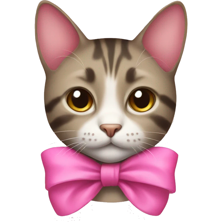 cat with a pink bow emoji