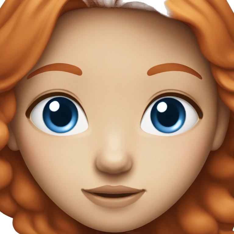 Red Head Girl with Blue eyes and light Skin emoji
