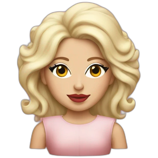 Lady Gaga in rose emoji