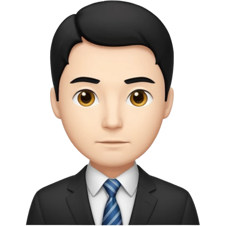 consulting man with black hair emoji