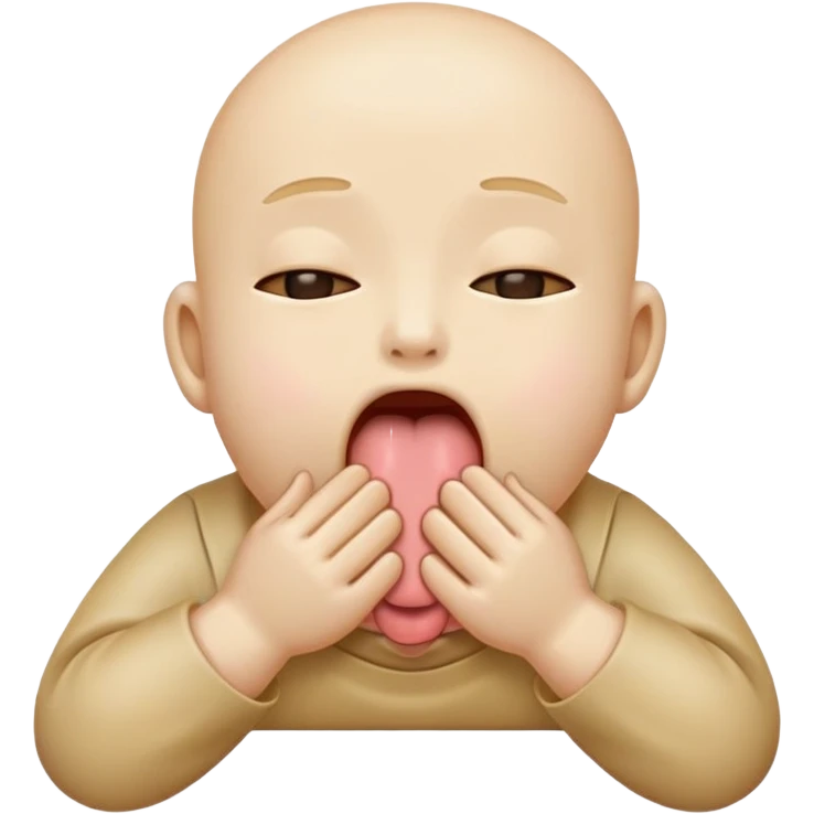 tongue emoji + pray emoji emoji
