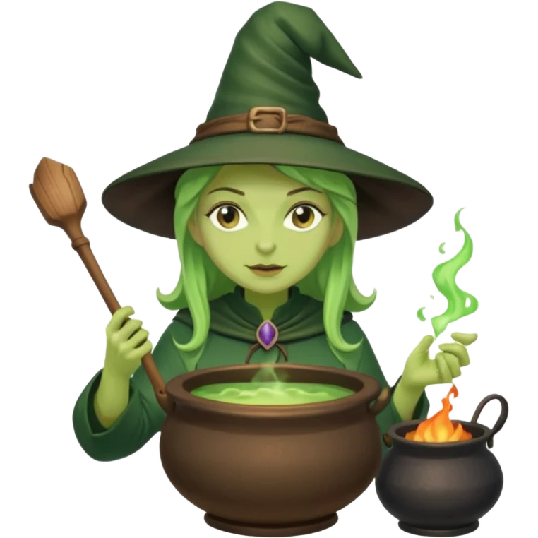 Ghhgreen witch cooking potion emoji