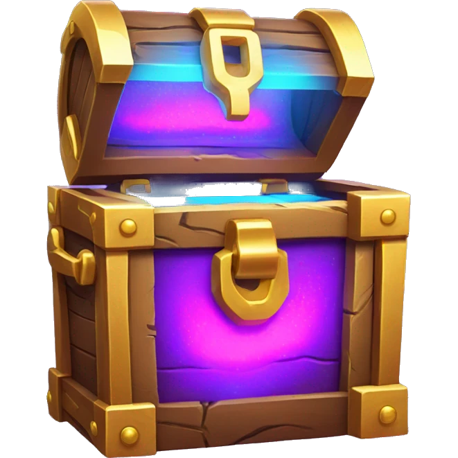 treasure chest glowing neon emoji