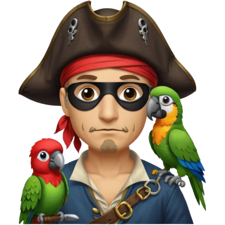 pirate and parrot emoji