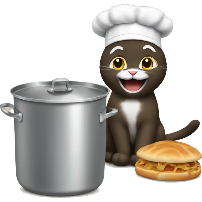 Gatto che cucina emoji