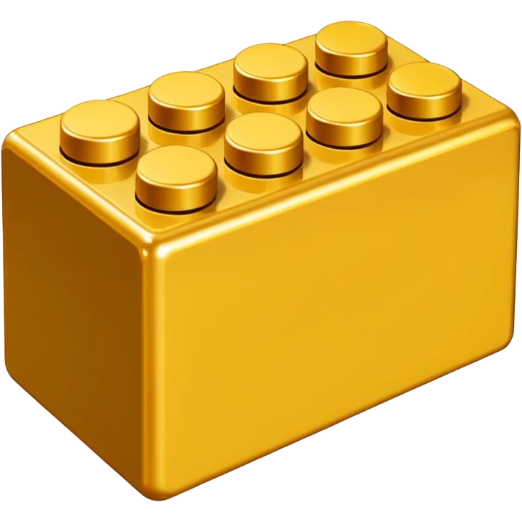 Golden lego brick emoji