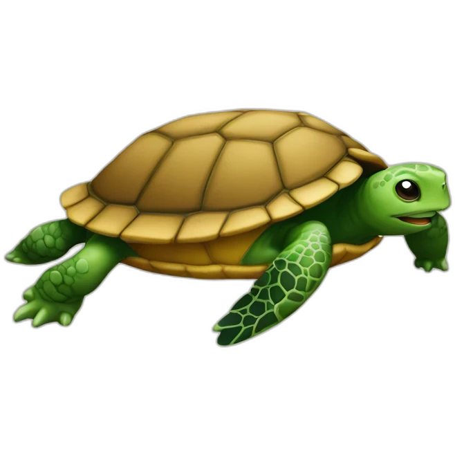 Tortue sur un lit emoji