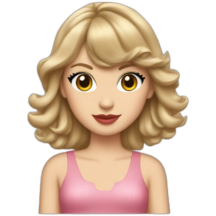 Taylor swift wearing a pink dress emoji