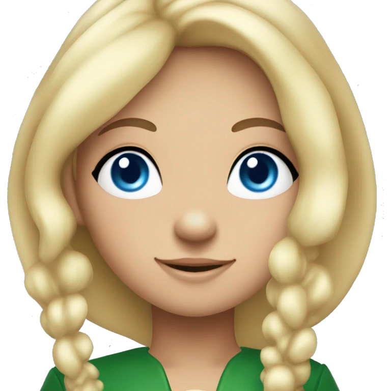 Christmas elf girl blue eyes blond hair  emoji