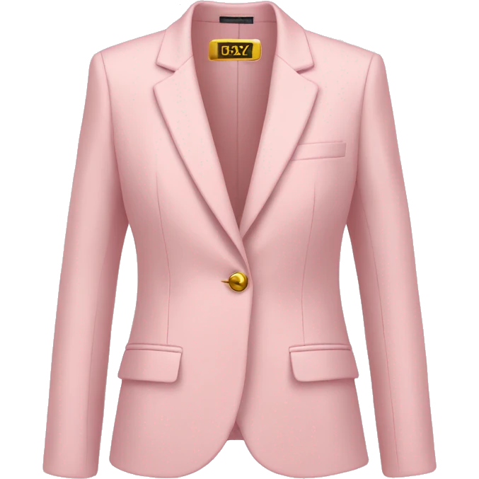Pale pink blazer gold buttons emoji