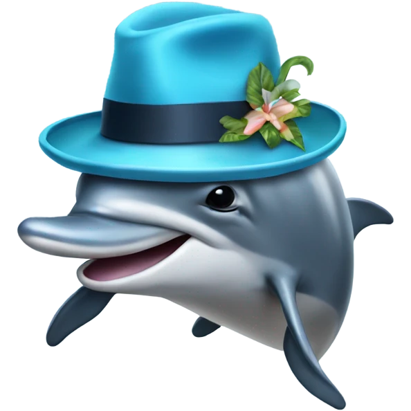 Dolphin with a fedora’s  emoji