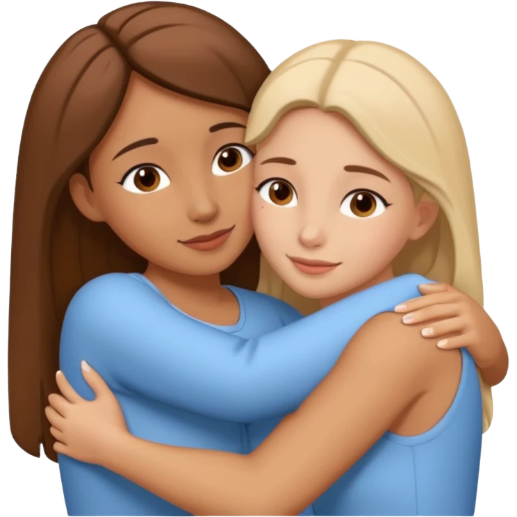 Hugging one carmelitan sister one normal woman love emoji