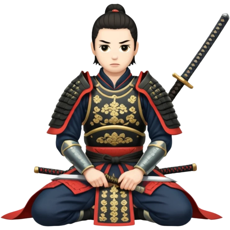 seppuku, kneeling samurai emoji
