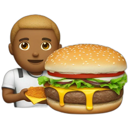 Burger qui mange kilyan mbappe emoji