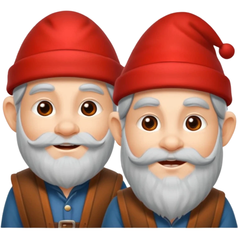 Two dwarfs in red caps emoji