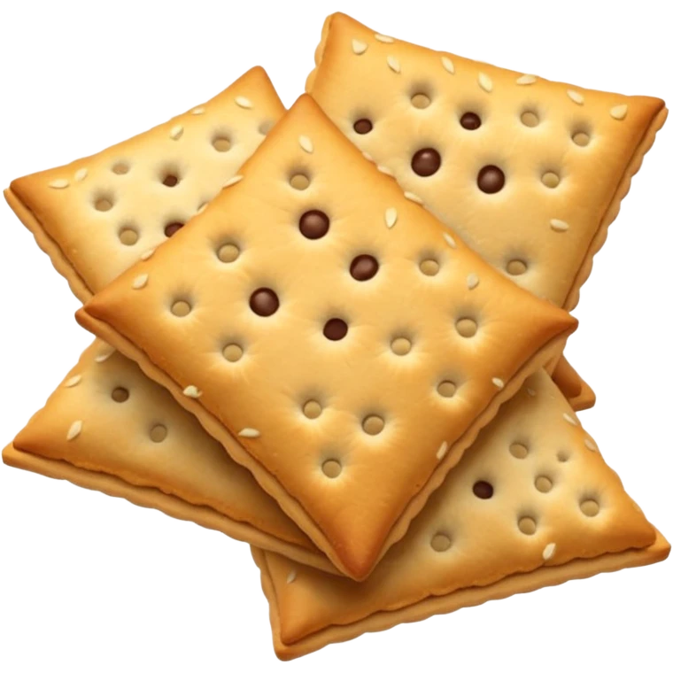 un tas de crackers aux graines emoji