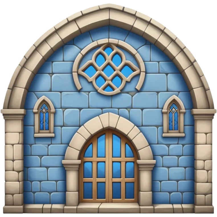 blue medieval building emoji