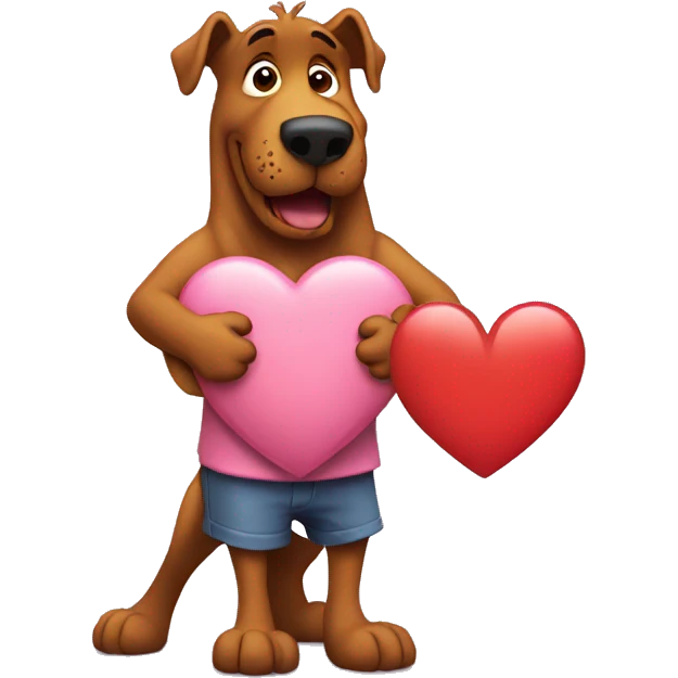 Scooby holding heart  emoji