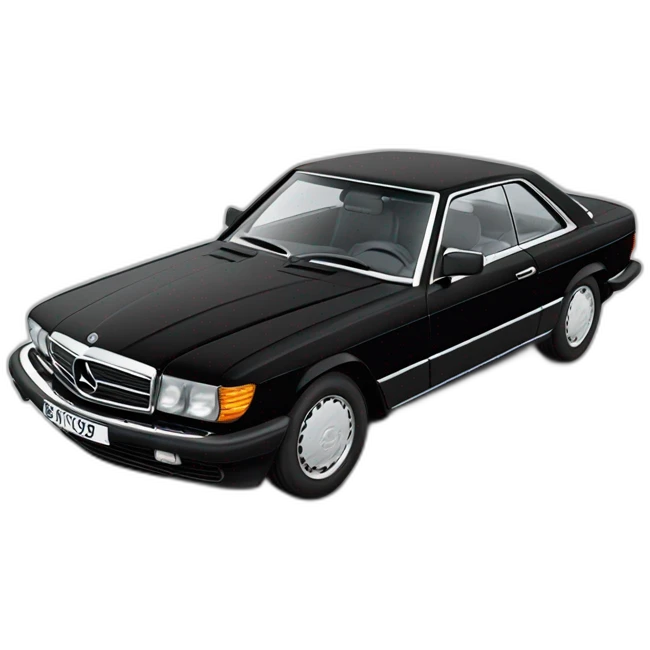Mercedes-Benz 560 Sec black emoji