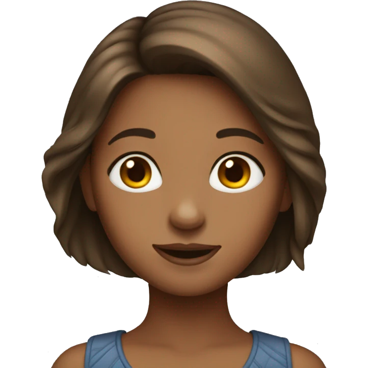 Brown hair girl emoji