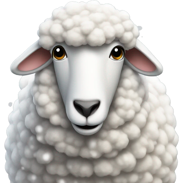 A Sheep in the Snow emoji