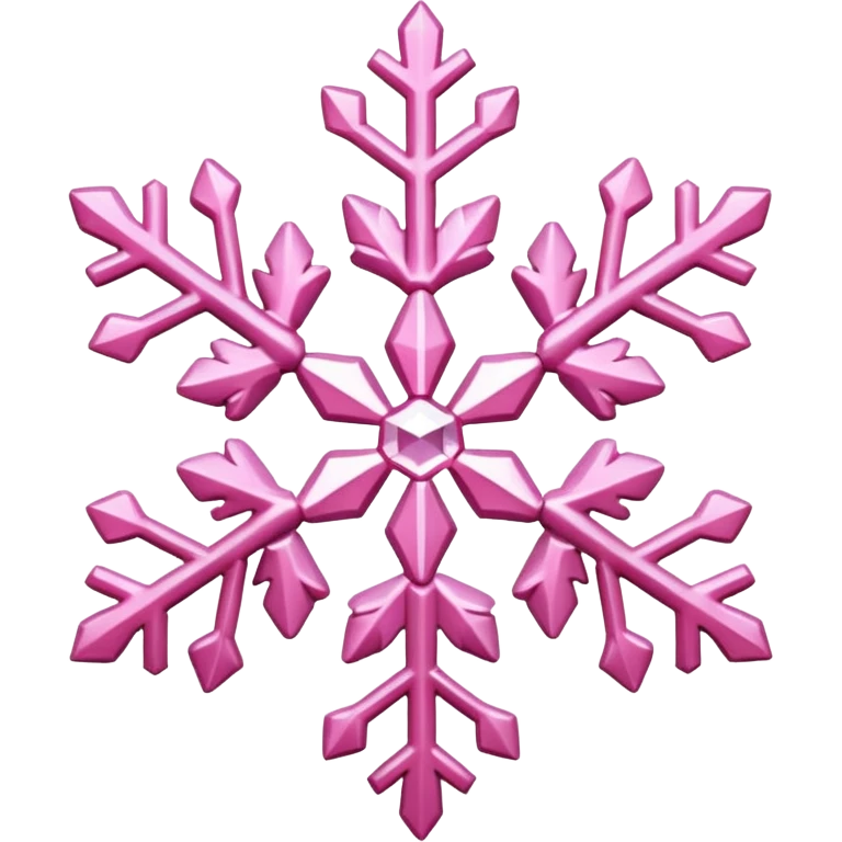 snowflake pink heart emoji