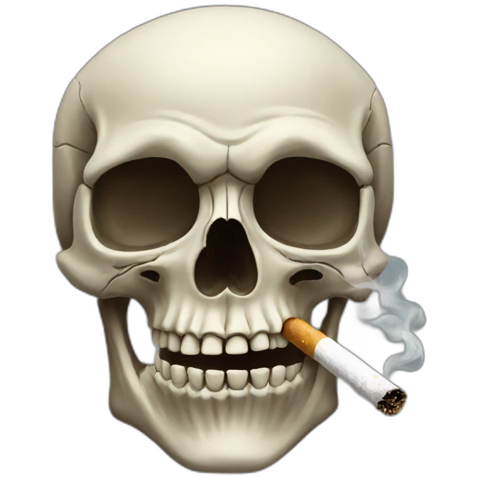 Smoking skull emoji