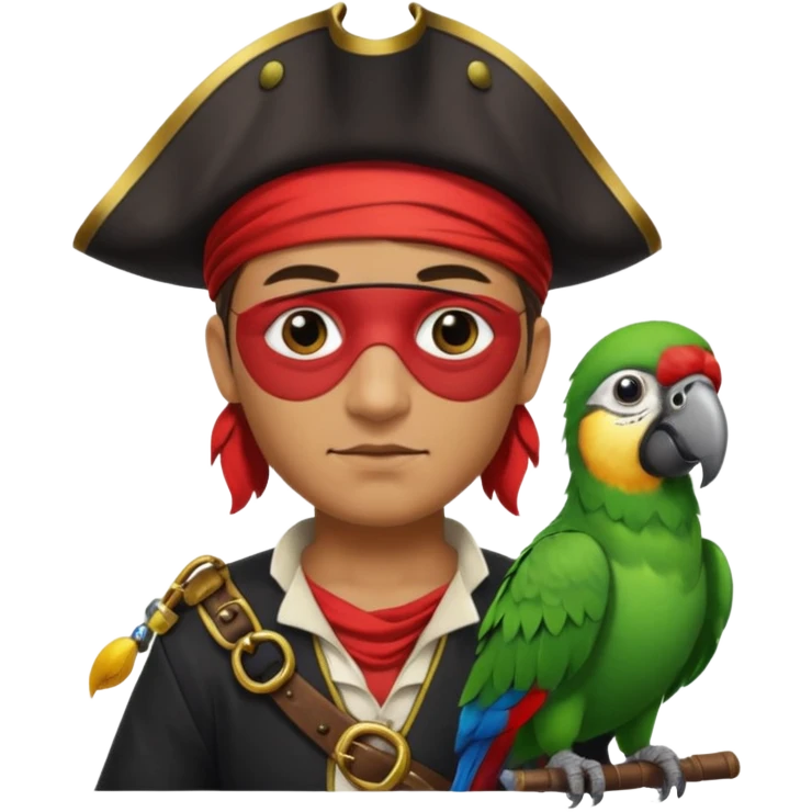 pirate and parrot emoji