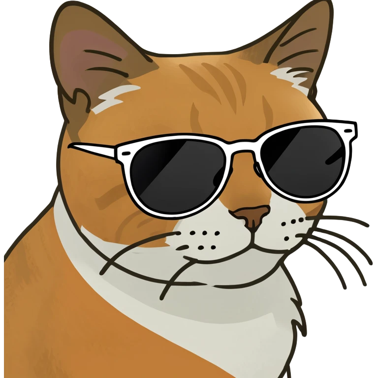 Cat with sunglasses emoji