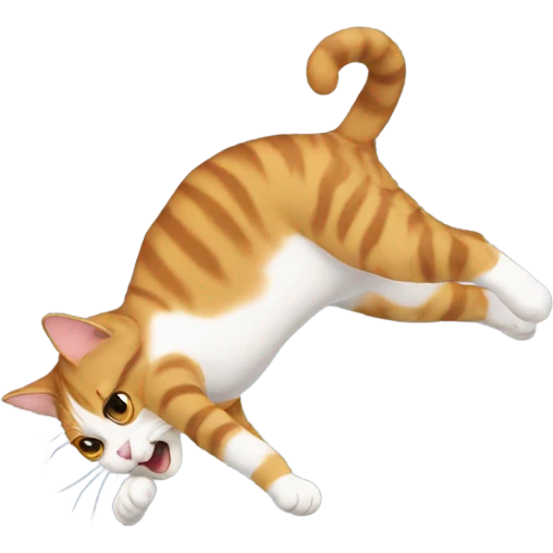 Cat doing a backflip emoji