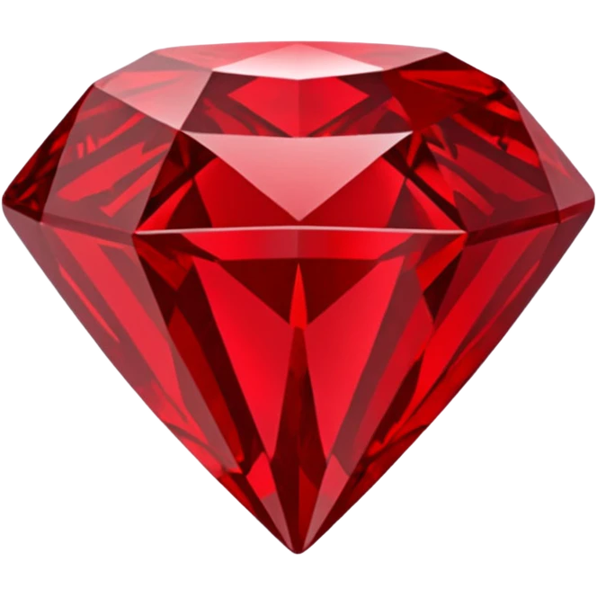 Red diamond carved on its front "RED" emoji