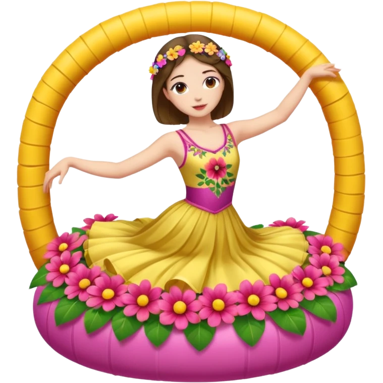 Dancer on the Flower float  emoji