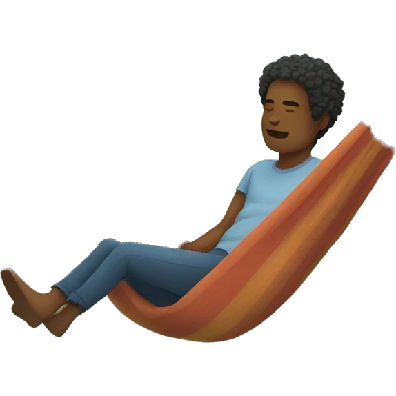 person laying in hammock emoji