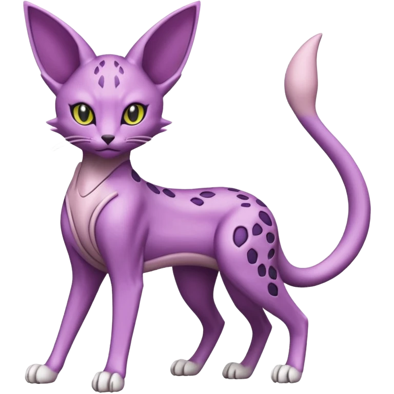 Espeon-Genesect-Mewtwo-Serval-Fakémon-hybrid-creature (full body)  emoji