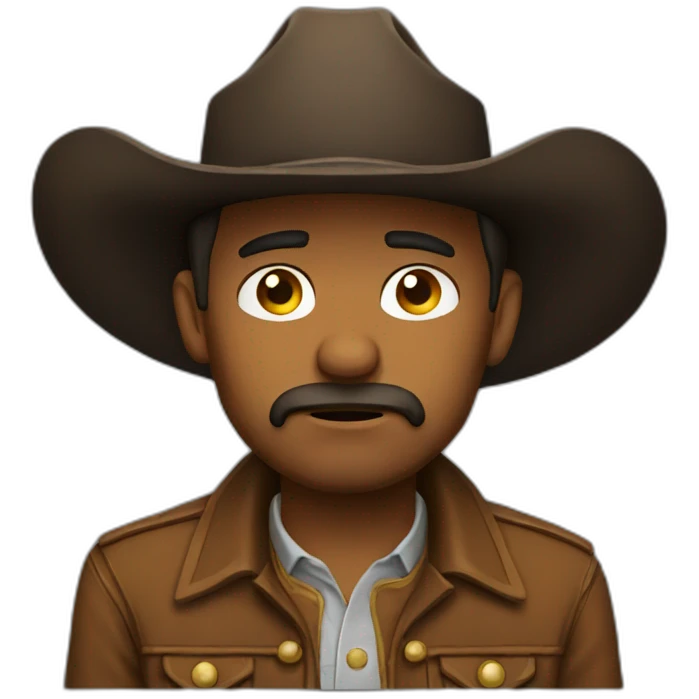 Sad cowboy emoji