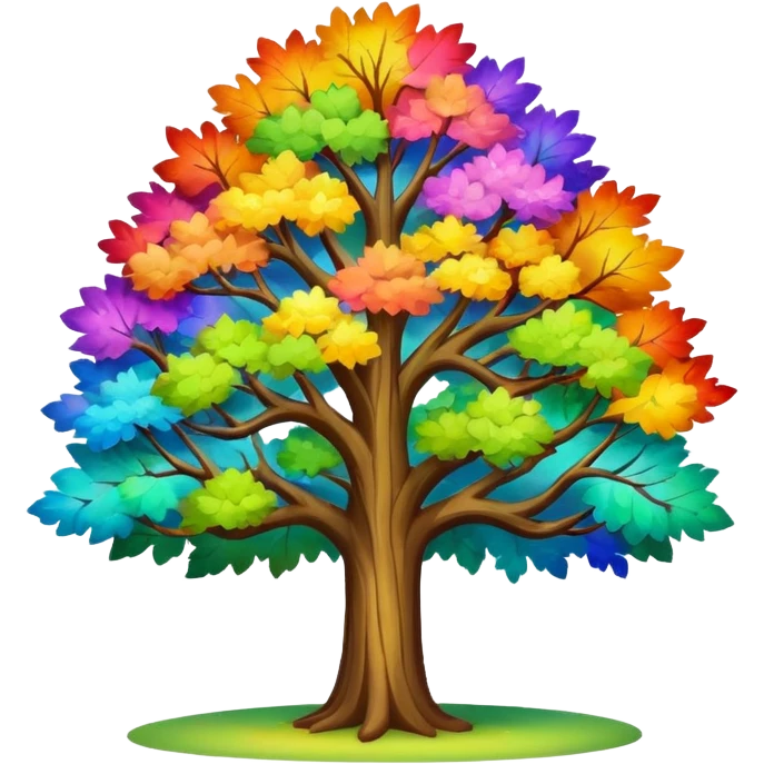 Rainbow tree emoji