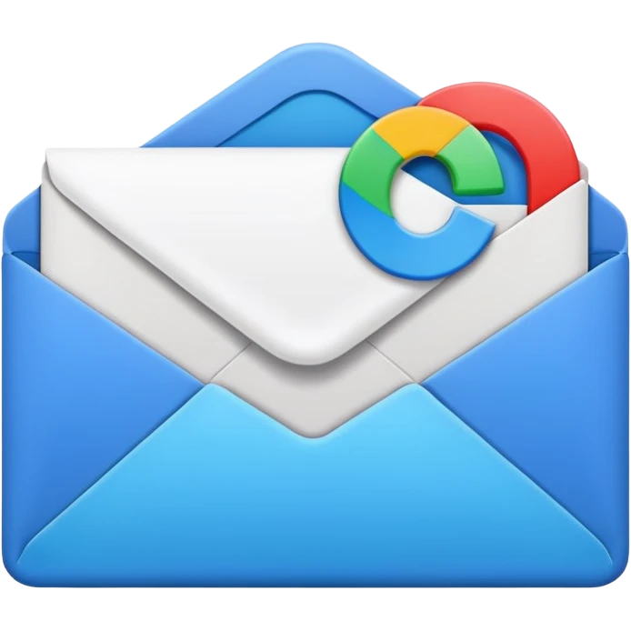 an email evelop with datas and charts around emoji