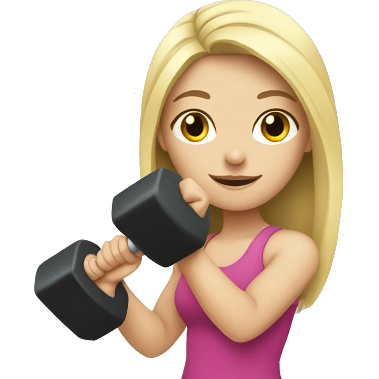 White girl working out  emoji