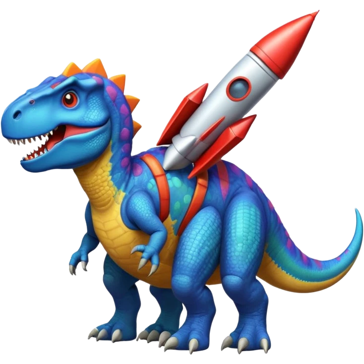 Dinosaurs with Rockets emoji