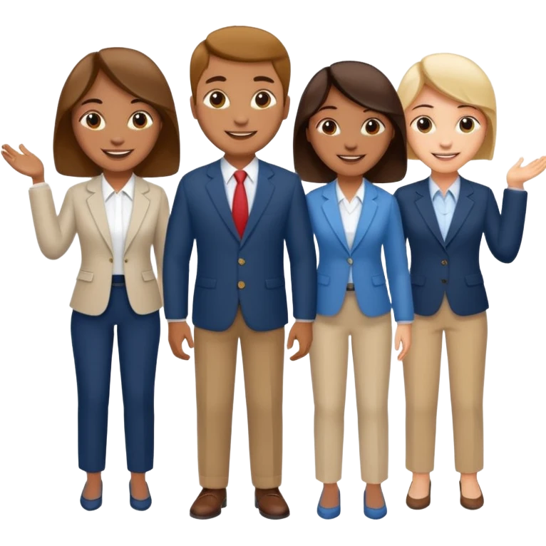 corporate social responsibility for large enterprise team but not wearing formal emoji