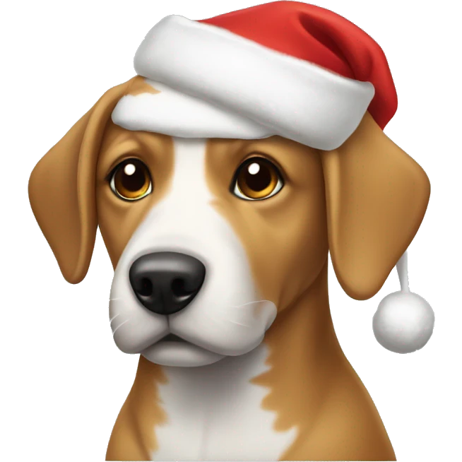 Dog with santa hat emoji