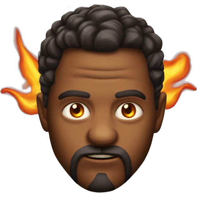 Diabo con ojos de fuego emoji